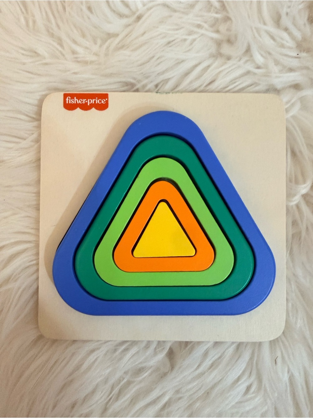 💫10/$25 • Fisher-Price Wooden Mini Rainbow Jigsaw Puzzle